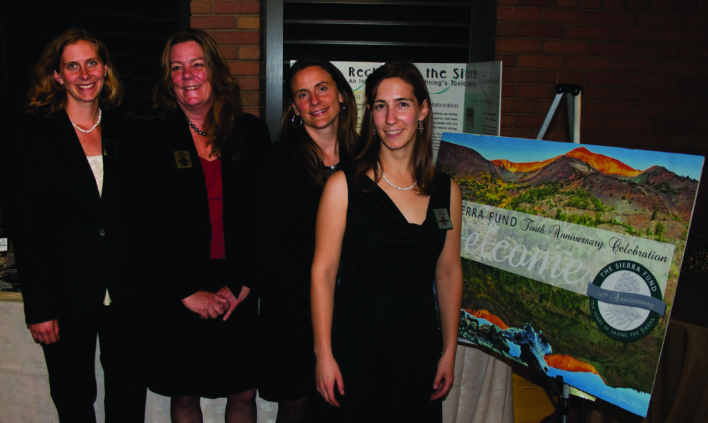 Four Sierra Fund staff members together at the tenth-anniversary celebration